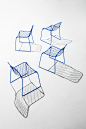 A Mesh Chair with Strategically Placed Support - Core77 : Not all wire is created equal. The Mesh Chair is an exercise in efficiency: The wire mesh is dense in areas that support the body and open where it doesn't. In this way, comfort is maximized withou