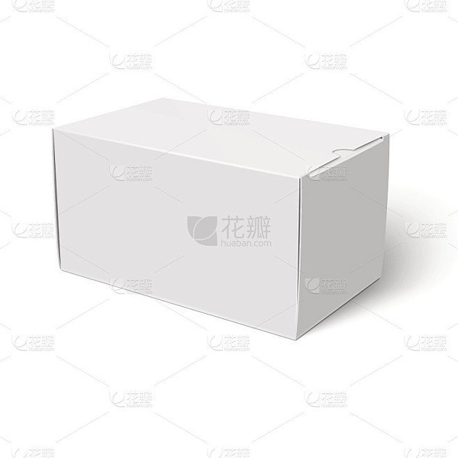 白色封箱纸盒模板。