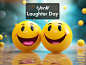 PSD world laughter day and world smile day background