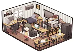 #どうぶつの森 アイアンウッドルーム - 伊東的插画