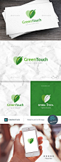 绿色触摸标志模板——自然标志模板Green Touch Logo Template - Nature Logo Templates农业标志、生物、植物、慈善基金会,干净的品牌,有创造力,生态学概念,农场标志,生育能力,食物,花园,绿色理念,成长,心,房子,房子的标志,创新,景观,叶子,爱,爱,移动应用,自然标志,自然,营养标识、有机、保险费,房地产、农村,模板 agriculture logo, bio, botany, charity foundation, clean brand, creative,