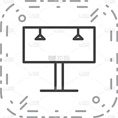 布告栏,计算机图标,轮廓,矢量,符号,直的,图像,标志,设计