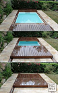 Piscinelle a révolutionné les concepts de terrasse, couvertures, abris ou même de sécurité de la piscine avec le Rolling-Deck !