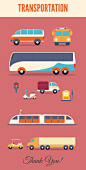Transportation Vector Set : Project done for www.inkydeals.com@北坤人素材