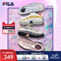 FILA 斐乐官方 情侣篮球鞋女2020秋新款休闲运动鞋低帮男面包鞋