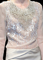 Ethereal Fashion - delicately embellished sheer fabric; close up fashion detail // Alberta Ferretti