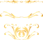 欧式分割线奢华金色花纹花边边框AI矢量装饰元素PNG免抠素材
