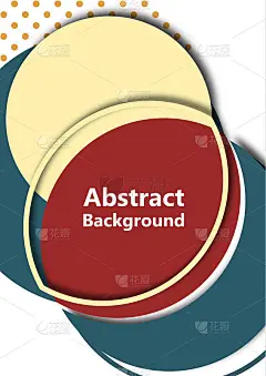 抽象的背景与彩色剪纸形状。公司设计。一张海报，横幅，名片，明信片的模板。向量