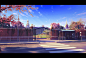 Street to Cosy Bear Café, Goliat Gashi : Background for the video game My Candy Love Campus life<br/>(©Beemoov)