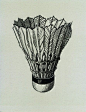 Shuttlecock Lino Print - Jonathan Apgar