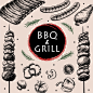 Barbecue background design Free Vector