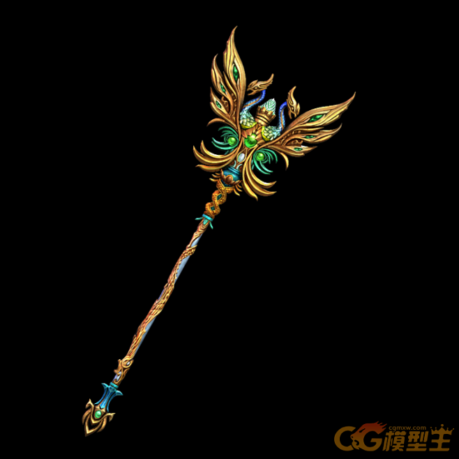 【新提醒】武器，法师武器，法杖，三渲二武器，传奇武器，仙侠武器，05 - 3D模型 - CG模型王 - www.cgmxw.com