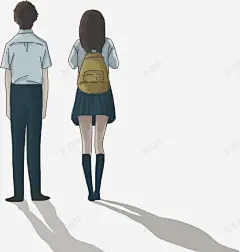 卡通手绘情侣背影高清素材 免费下载 页面网页 平面电商 创意素材 png素材