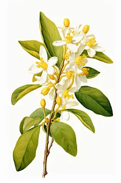 AI数字艺术秋季桂花插画