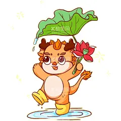 荷花小龙  - 源文件下载【酷图网】龙年贺卡,卡通龙,生肖龙,龙年年画,龙年IP形象,龙年吉祥物,龙年手绘卡通,龙年红包,龙年海报,龙年插画,可爱卡通龙,龙年国潮,龙年元素,龙年对联,设计,PSD分层素材