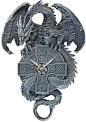The Celtic Timekeeper Sculptural Dragon Wall Clock - Design Toscano: 