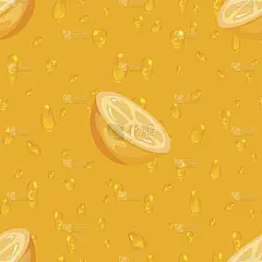 矢量亮橙色无缝模式