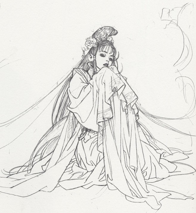 Sketch of noble lady...