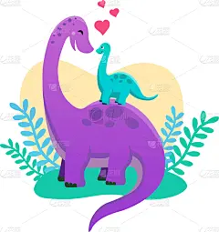 母亲,恐龙,可爱的,请柬,贺卡,家庭,白垩系,母亲节,迷惑龙,古生物学
