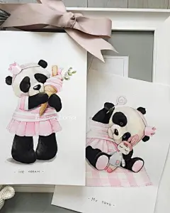 粉嫩少女心水彩小动物插画 | 简单舒服，温柔可爱