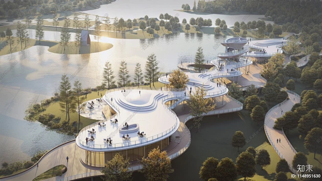 现代陆家滩湿地公园游客中心效果图欣赏_【知末效果图】-花瓣网