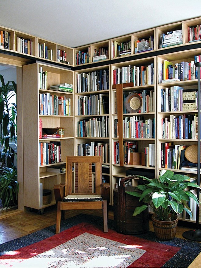 美式书房装修效果图  书房书柜效果图