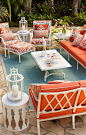 The perfect garden party. That’s what Grayson calls to mind. This timeless seating collection is elegant without being fussy, with a high lattice back and airy design that are achieved in solid cast aluminum. | Frontgate: Live Beautifully Outdoors