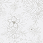Elegant monoline floral seamless pattern design
