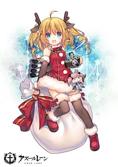 碧蓝航线 同人图 插画 壁纸 | 【仕事絵】USS Gridley「Reindeer」