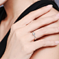 钻石小熊钻石戒指18K白金单钻石戒指女结婚求婚订婚戒指20分钻戒-tmall.com天猫