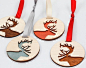 Wooden Reindeer Ornaments