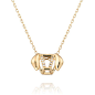 Chinese Zodiac Dog necklace in gold