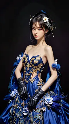 蓝色妖姬高冷壁纸，梦幻之美触手可及。 - 哔哩哔哩