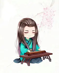 Q版古装古风男女人物动漫素材资料