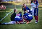 Injury on women's soccer match!Injury on women's soccer match!