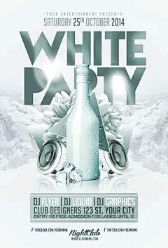White party国外创意海报素材