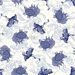 鹤龟图案