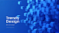Abstract geometric background with blue 3d flying cubes. Free Vector