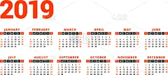 2019,日历,星期,白色背景,九月,商务,十月,计划书,传单,月