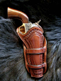 Borderstamped Dickerson holster by Purdy Gear Custom Leather Goods.