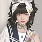 哼唧Lolita原宿软妹「小红帽」日系双马尾长卷发女洛丽塔圆脸假发-淘宝网