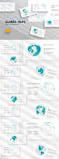 幻灯片 全球 地图 谷歌 模板 设计素材