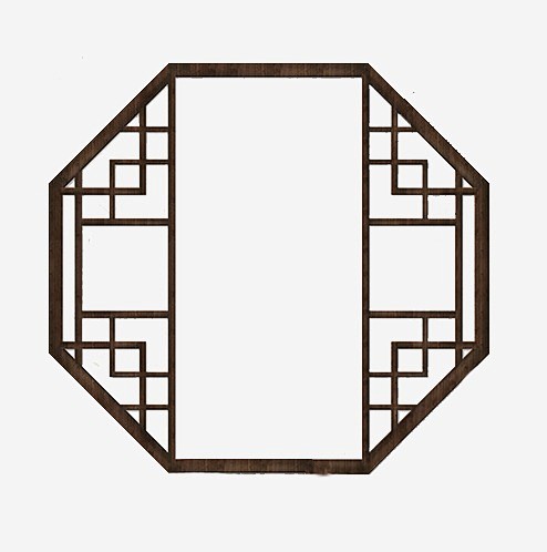 手绘图片中国风素描传统窗户