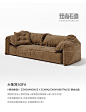 极简侘寂风科技布沙发组合小户型现代简约客厅直排意式羽绒沙发-tmall.com天猫