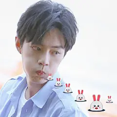 肖战表情包无水印超话  兔兔吐兔兔 ​​​​