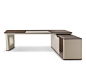This may contain: an office desk with two drawers on each side