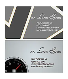 黄色复古商务名片模板