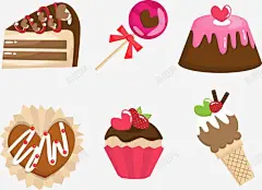 手绘甜品 页面网页 平面电商 创意素材