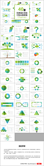 40页创意图形信息可视化PPT图表