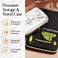 Amazon.com: Xiuyan Jade Roller and Gua Sha Set with Shockproof Travel Case | Tutorial & Skincare Plan Included | Real Jade Roller for Face, Eyes, Neck and Body by CELLIKA: Beauty